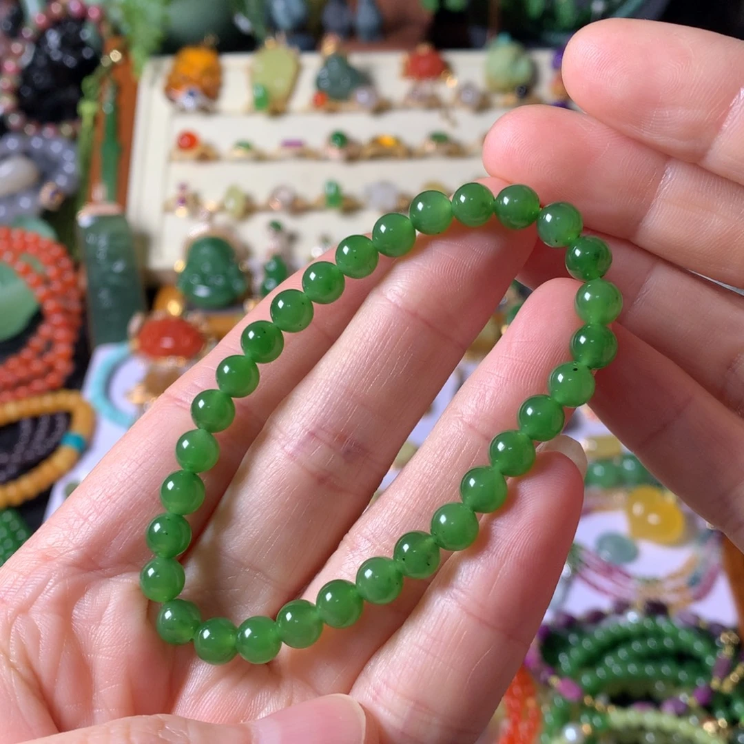 和田玉（碧玉）未镶嵌手串SL0001