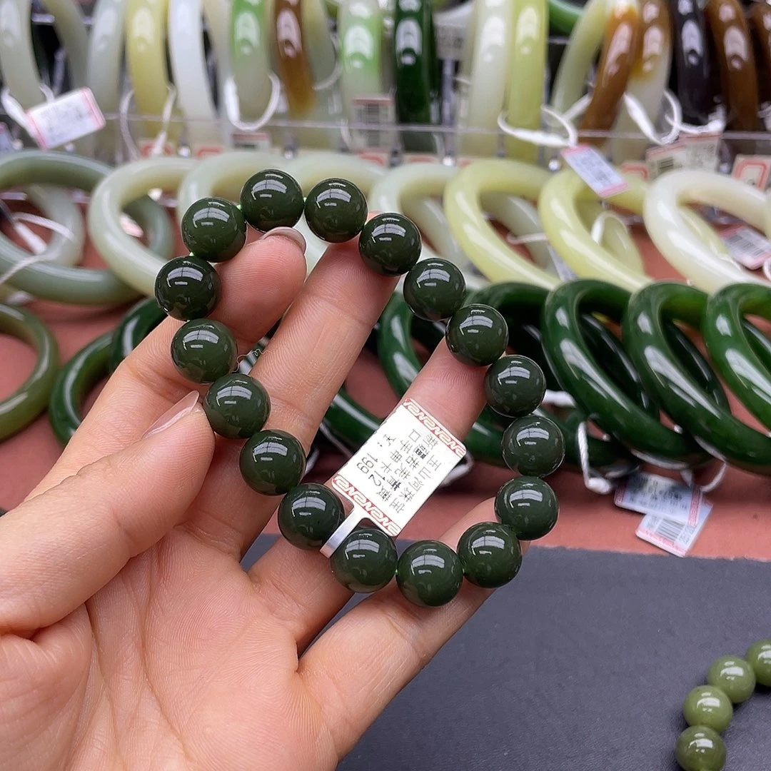 白***辰和田玉未镶嵌手链卡12