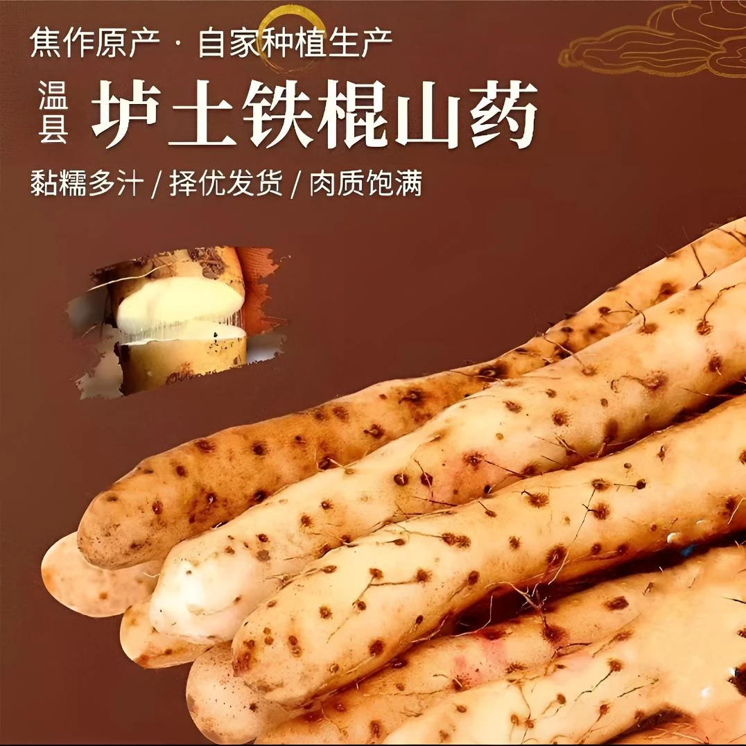 直达礼盒装河南焦作温县垆土山药粉糯怀山药正宗铁棍山药独立包装