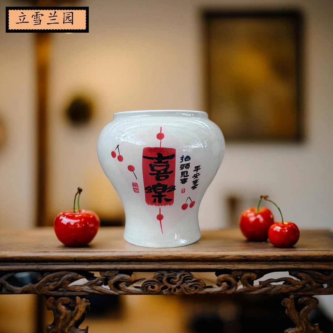 复古国潮风花盆高端耐摔兰花陶瓷盆室内桌面小盆栽花卉绿植通用