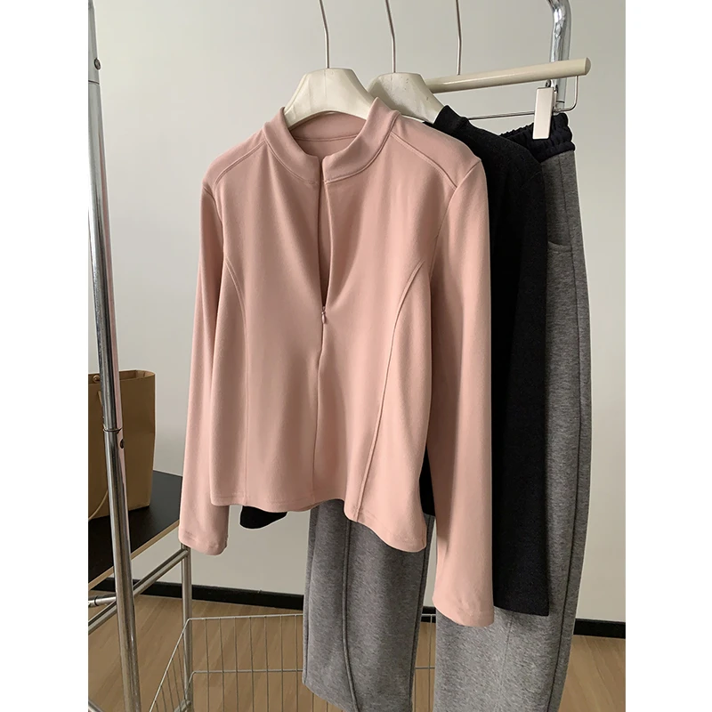 胖妹妹200斤大码韩系chic保暖德绒半高领打底衫女秋冬长袖上衣ins