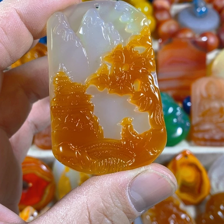 玛瑙/玉髓颈饰未镶嵌用****4