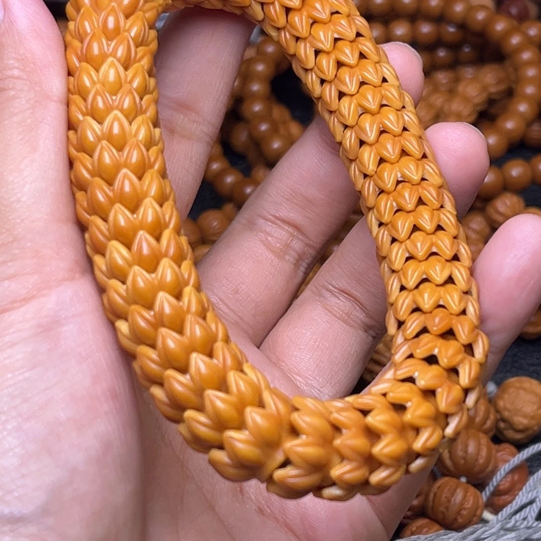 吊坠猴头核桃15莲花手串