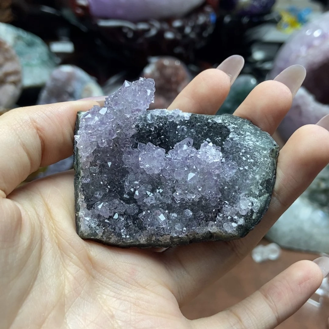未镶嵌紫晶摆件水晶