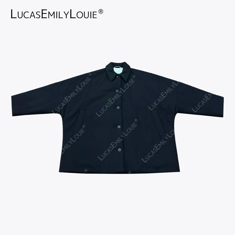 LUCASEMILYLOUIE欢姐0220棉花糖绵羊毛羊绒混纺廓形棉服2511104