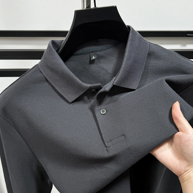 Zero Degree North100%纯棉男士长袖T恤春秋翻领休闲POLO衫上衣