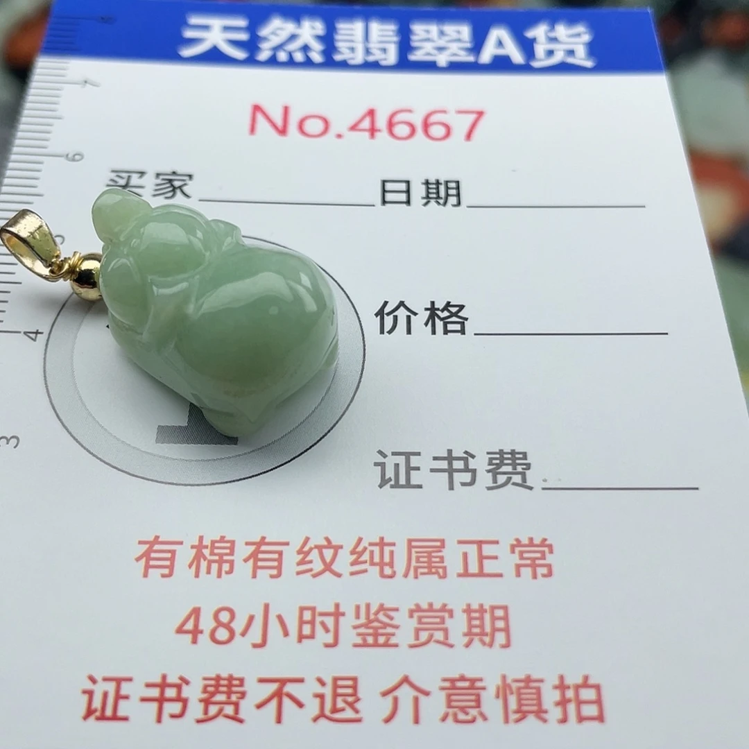 翡翠未镶嵌挂件4667