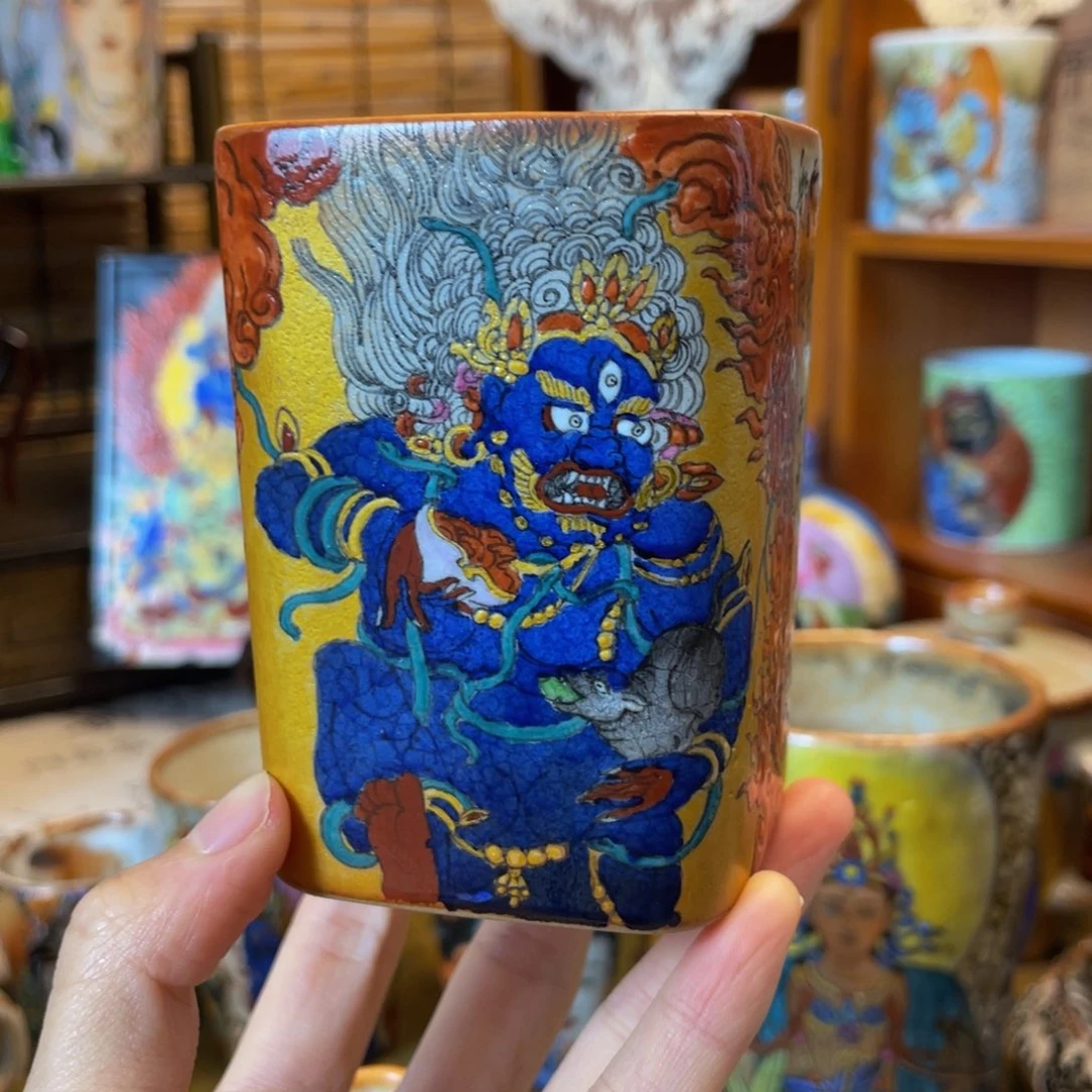 冰***～黑财神手绘志野四方