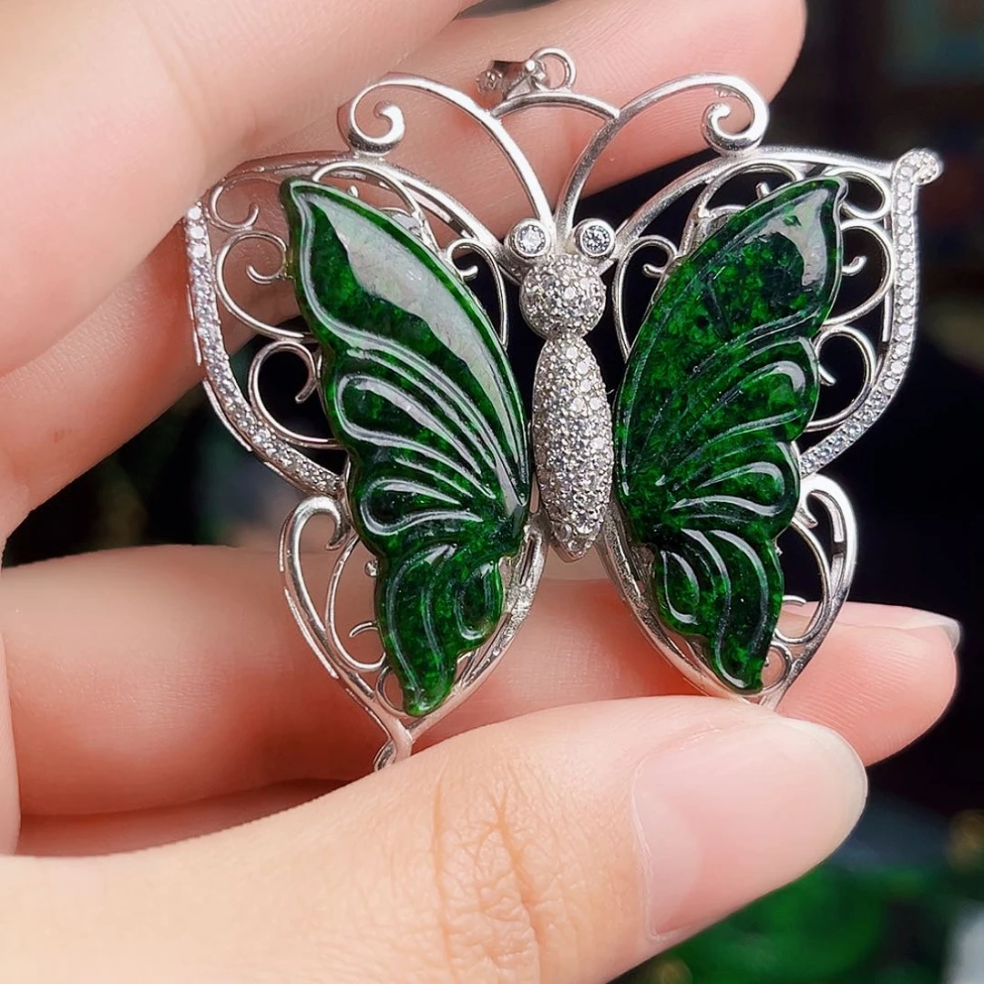 颈饰银S925镶嵌翡翠多样性