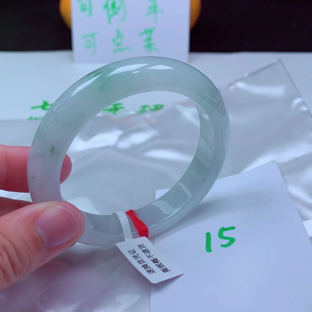 未镶嵌手镯翡翠缅甸天然A货翡翠手镯57.4