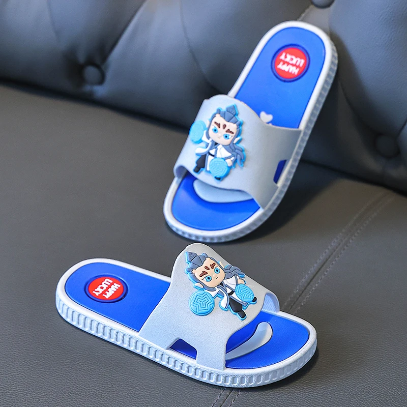 爆款哪吒儿童拖鞋男童夏季卡通加厚PVC防滑软底踩屎感居家凉防臭