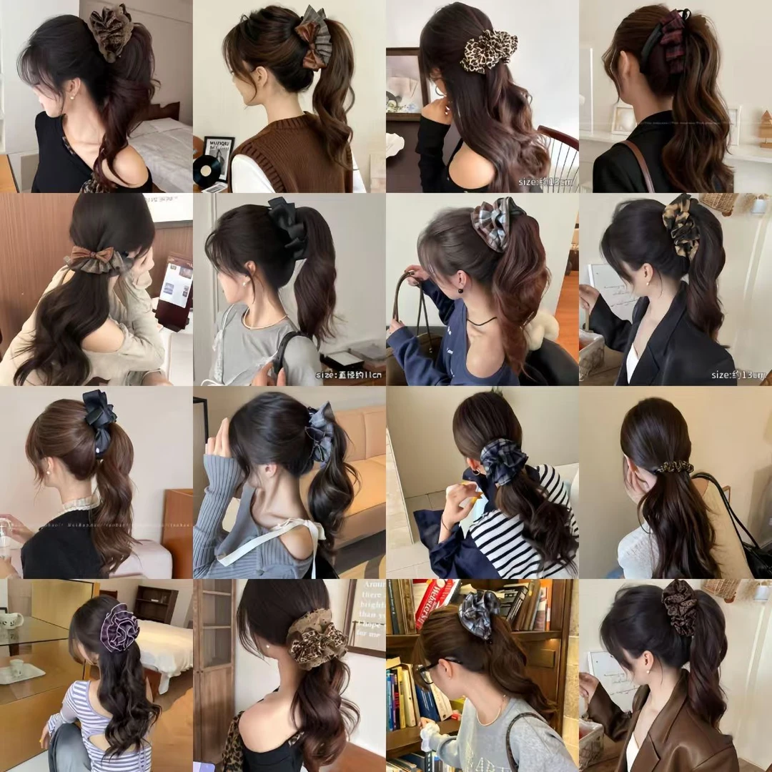 元旦头饰女边夹少女风千金风发夹发卡秋冬卡子碎发夹网红咖色韩版