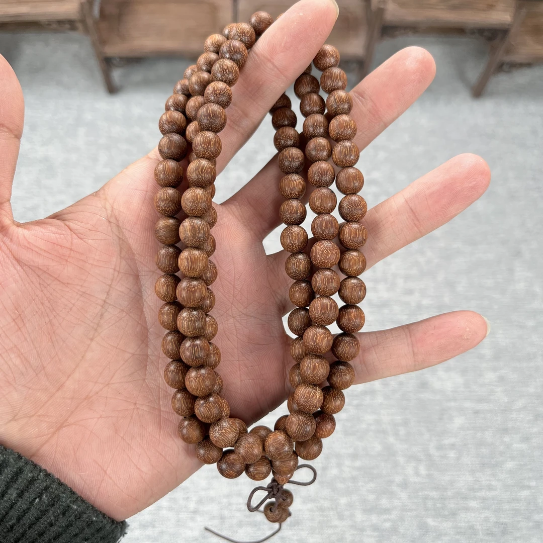 【儒韵禧藏】黄金紫檀0.8*108颗天然木质手串收藏送礼【C10】