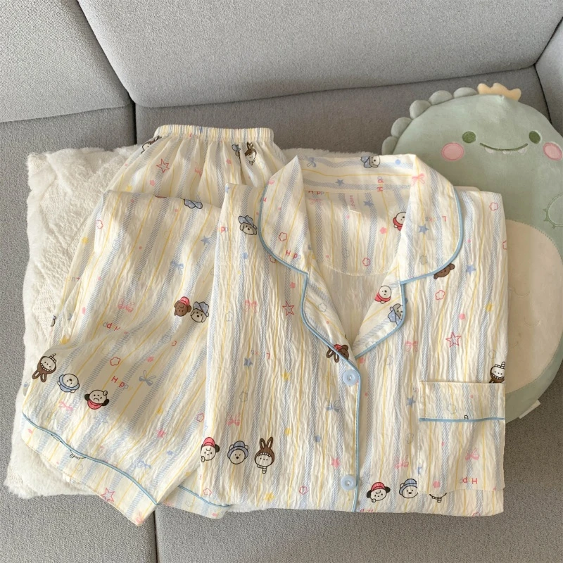 【云朵绵长袖上新】春秋季长袖卡通可外穿休闲两件套女宽松家居服