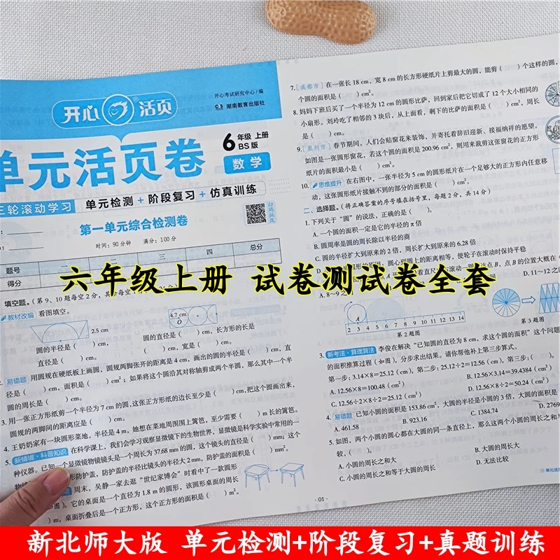 北师大版数学测试卷六年级上册语文测试卷同步单元期中期末测试卷