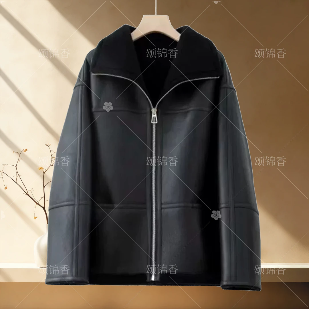 【香】【大幂幂同款】Q3301新中式秋冬上新皮毛一体加厚外套保暖冬季
