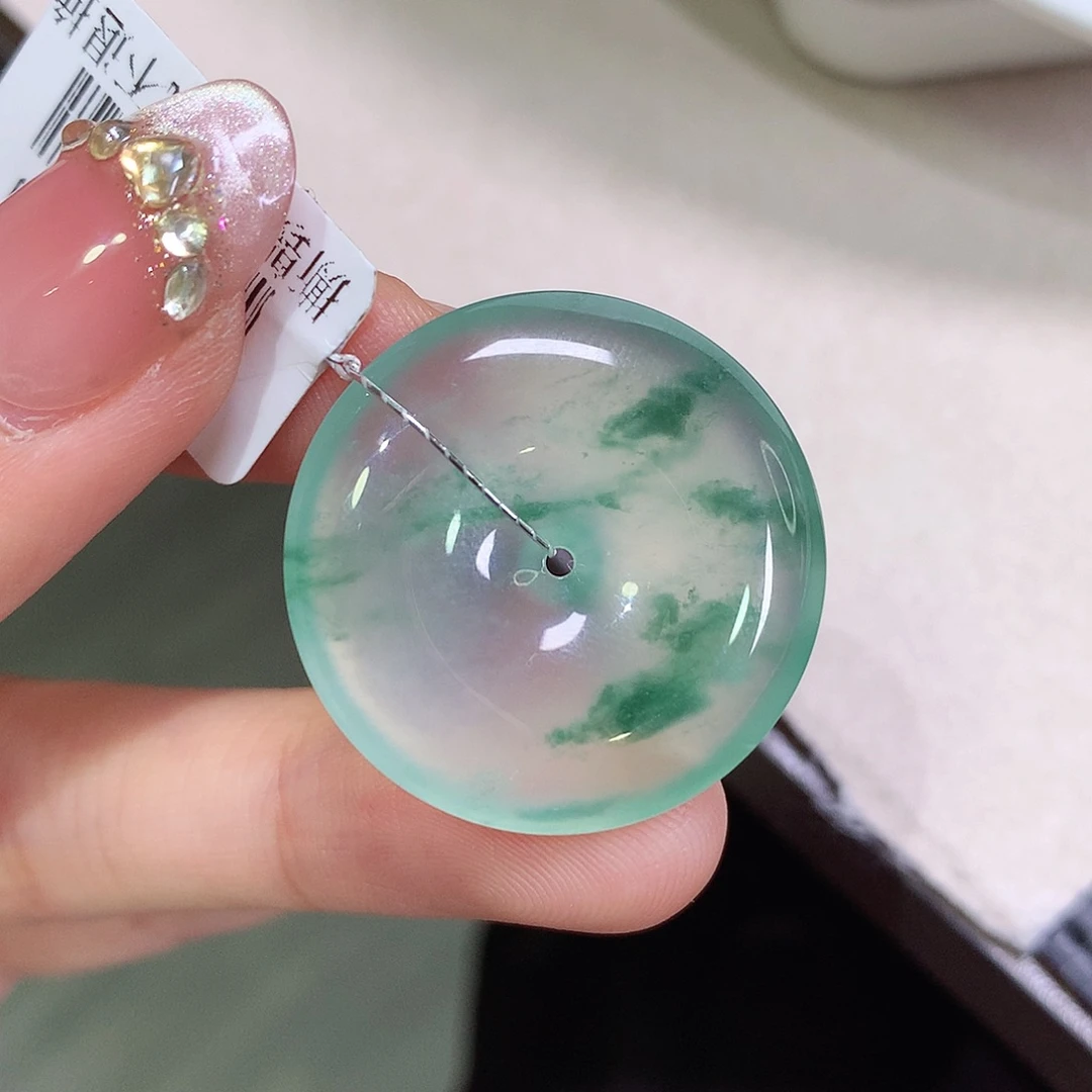 翡翠未镶嵌颈饰编号42高冰玻