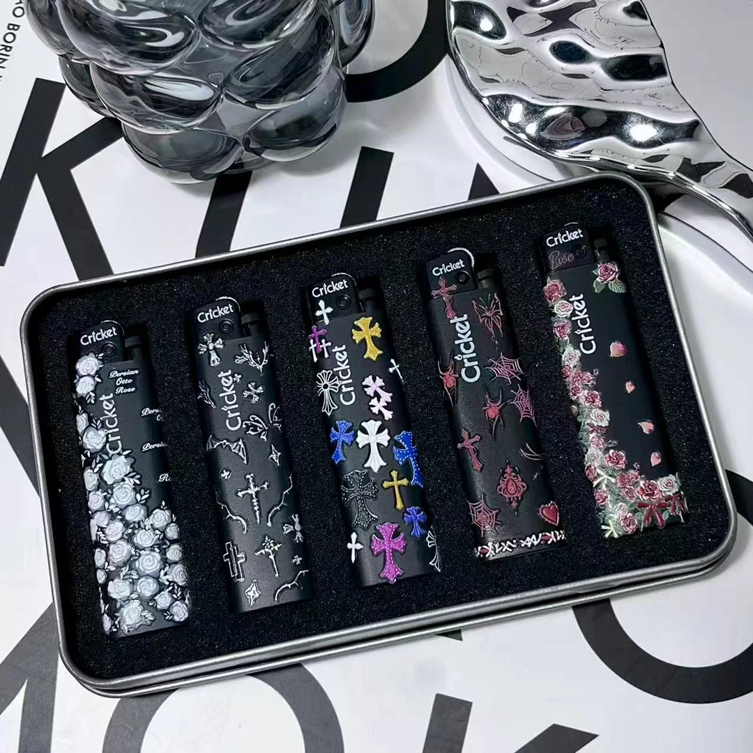 cricket高颜值防爆一次性砂轮打火机纯白款式适合送礼草蜢正品