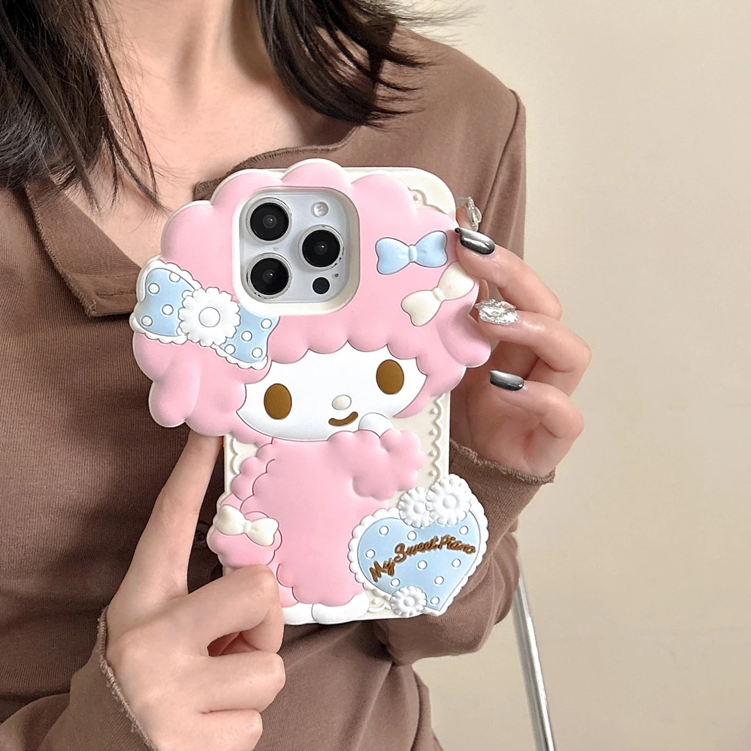 【苹果】古早羊立体卡通适用iPhone16可爱创意女款硅胶手机壳