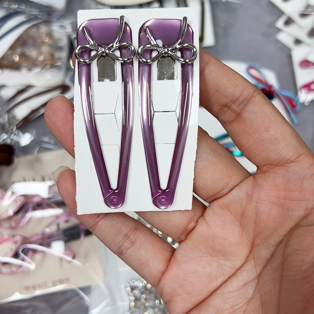 布艺非金属拜拜夹一对