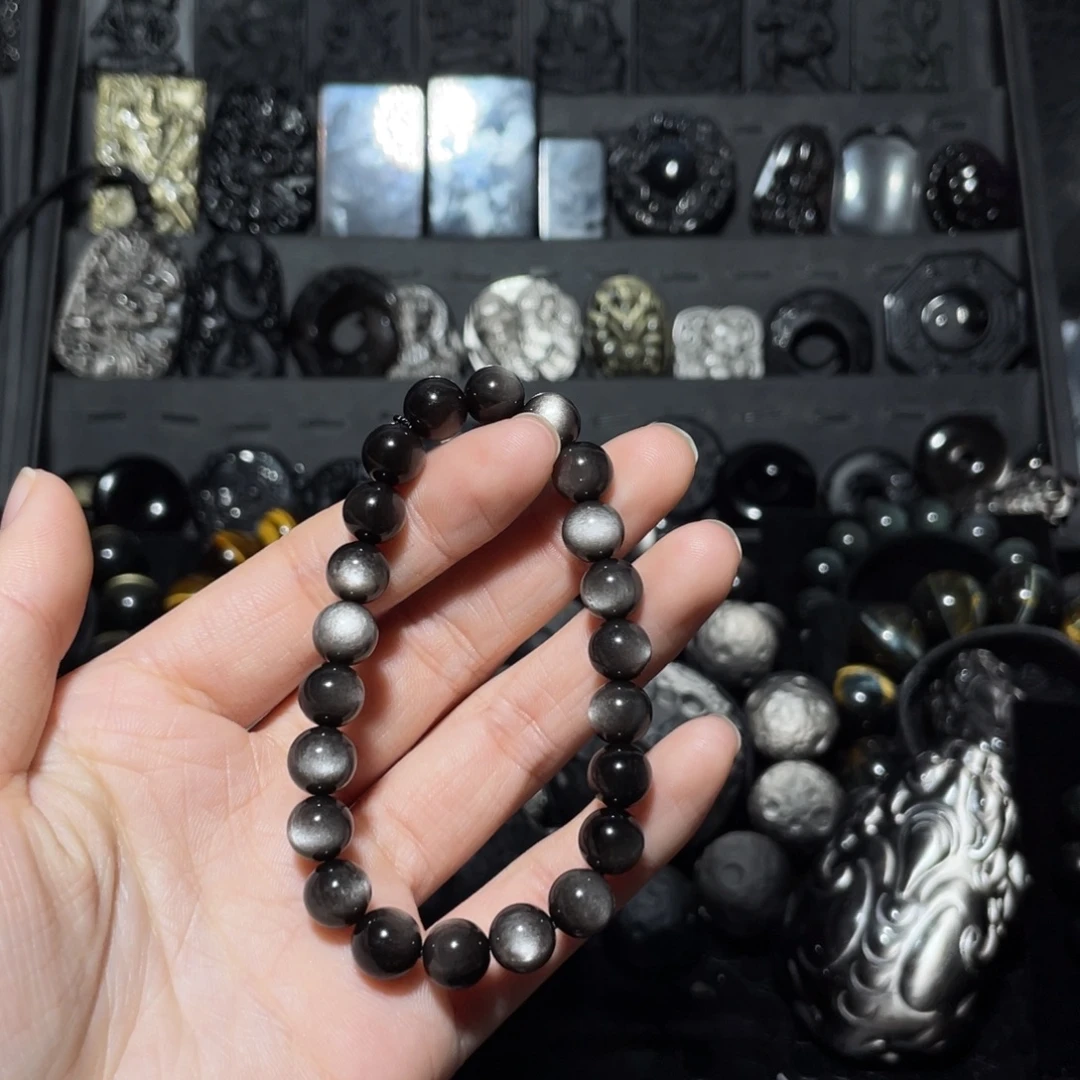 风***儿黑曜岩未镶嵌珠宝奇石