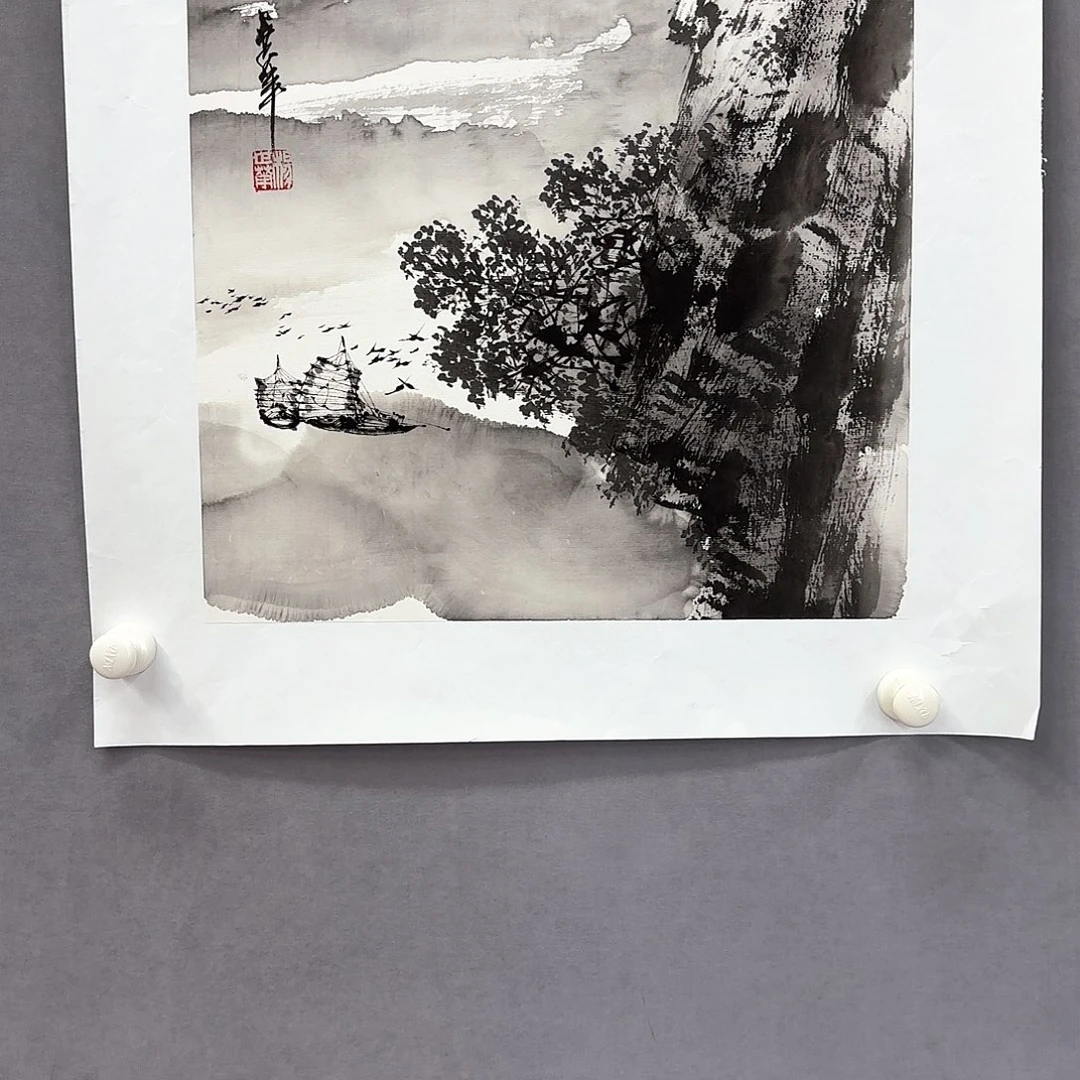 国画艺术家真人手绘