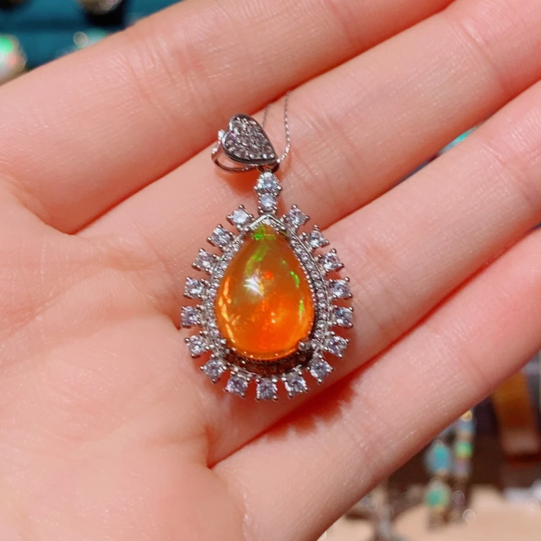 欧泊欧泊吊坠银S925镶嵌