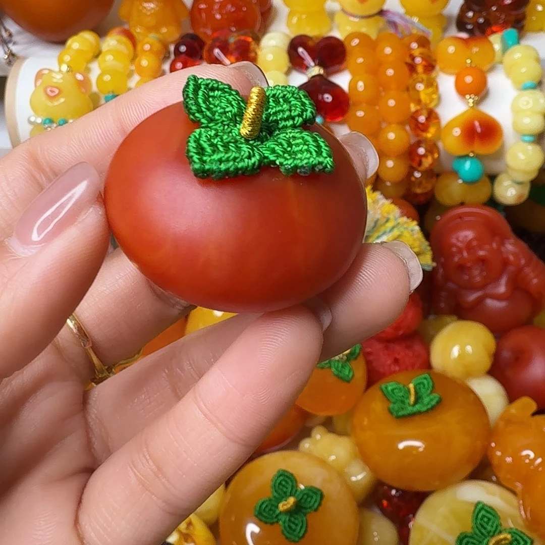 懿***糖非金属老蜡柿子单颗