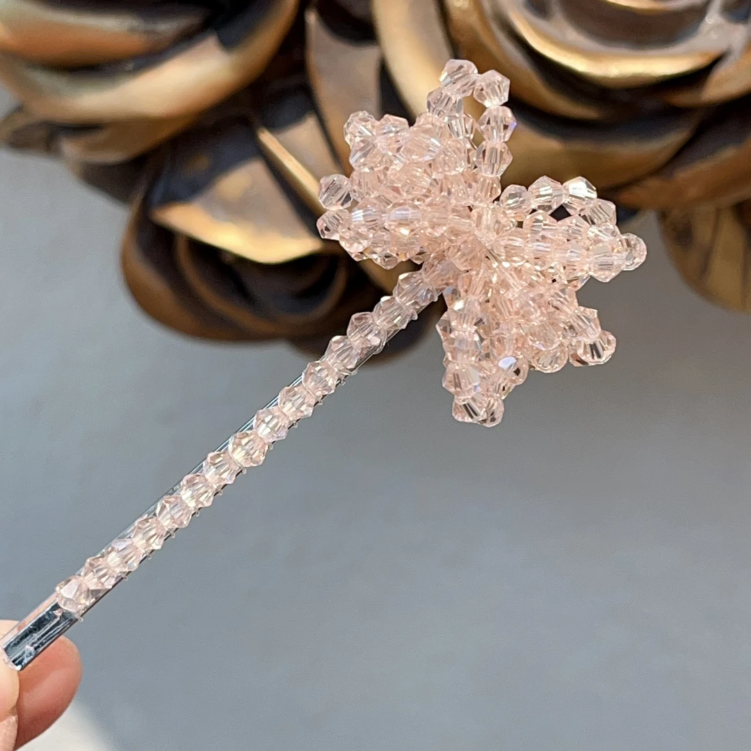 C905粉色水水一字夹