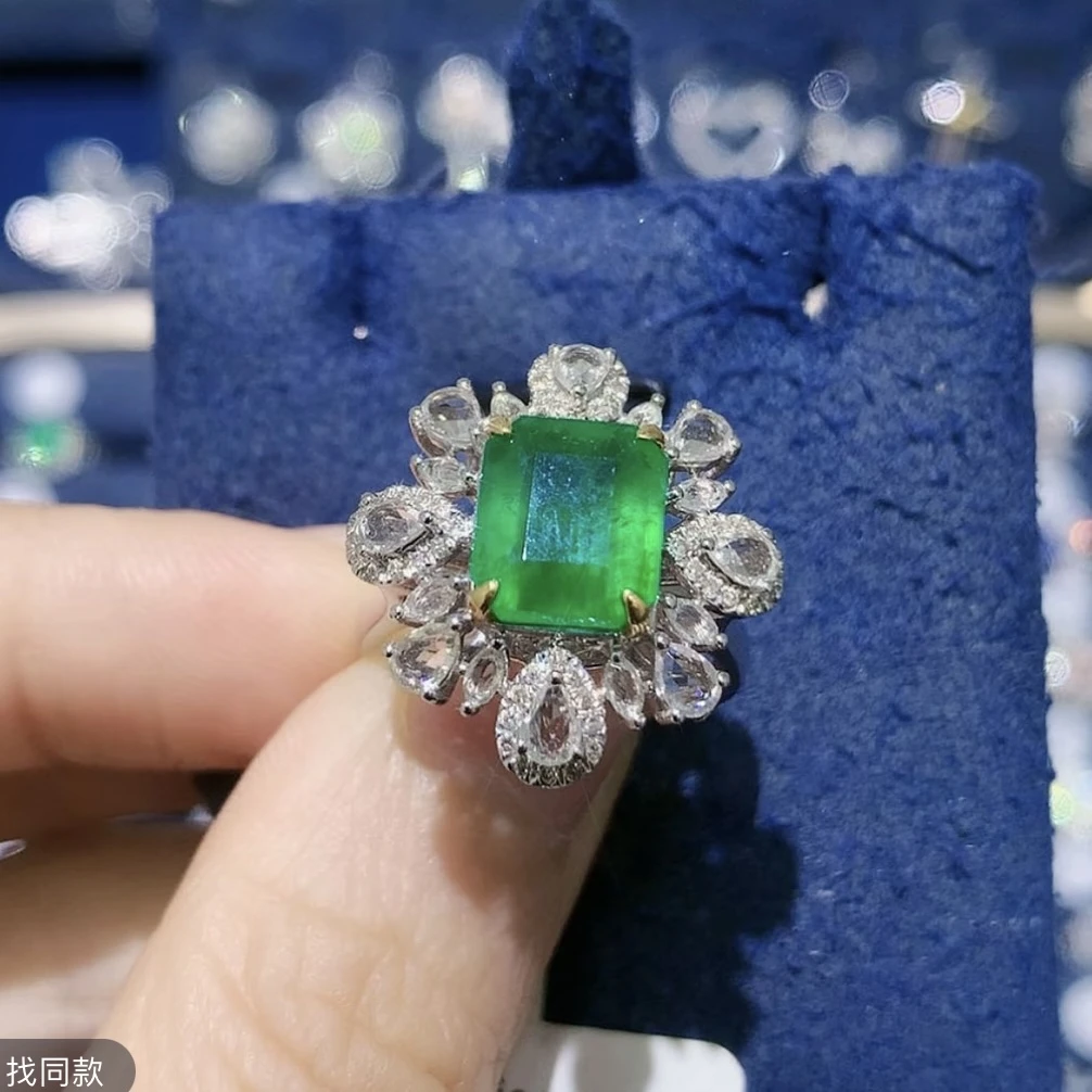 【蒂凡妮珠宝】18金祖母绿戒指 源头工厂价