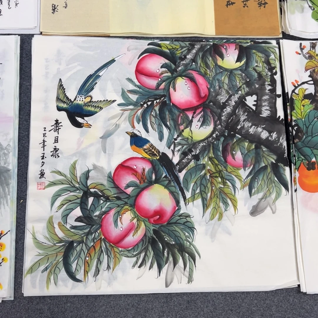 国画尺寸70✖️70斗方手绘画
