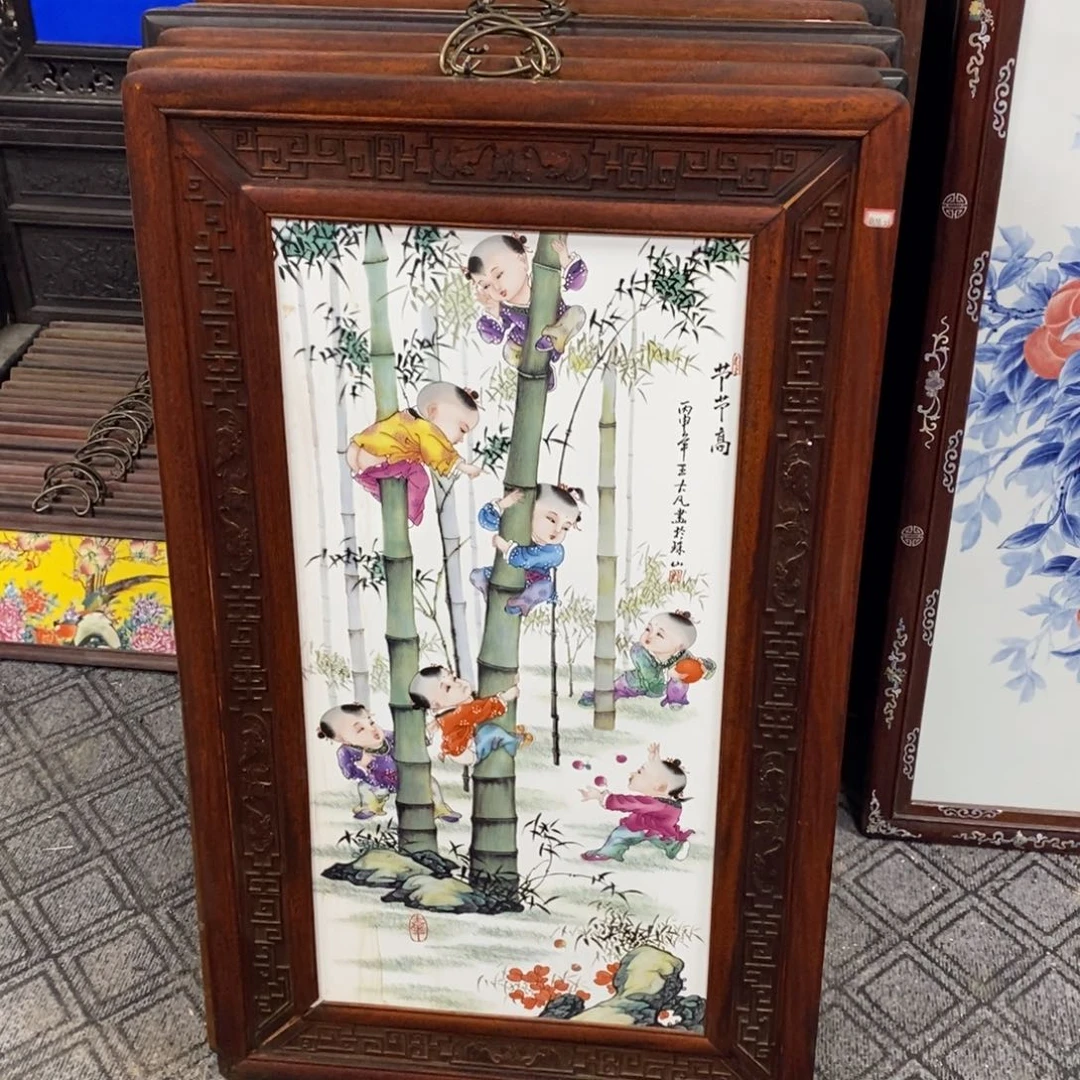 瓷片景德镇瓷板画柴窑烧制