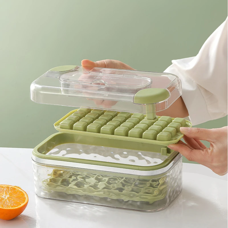 新款冰格神器夏季家用必备制冰块模具冰川纹储冰盒自制冰格模具