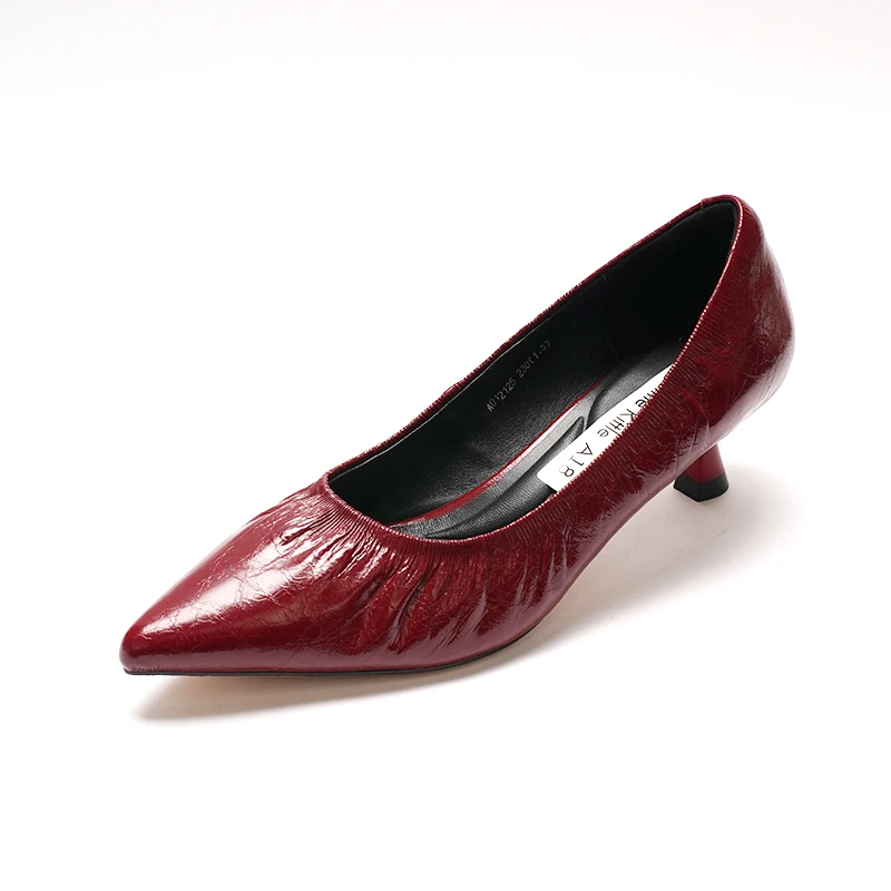 简约时尚浅口细跟高跟鞋百搭职业312