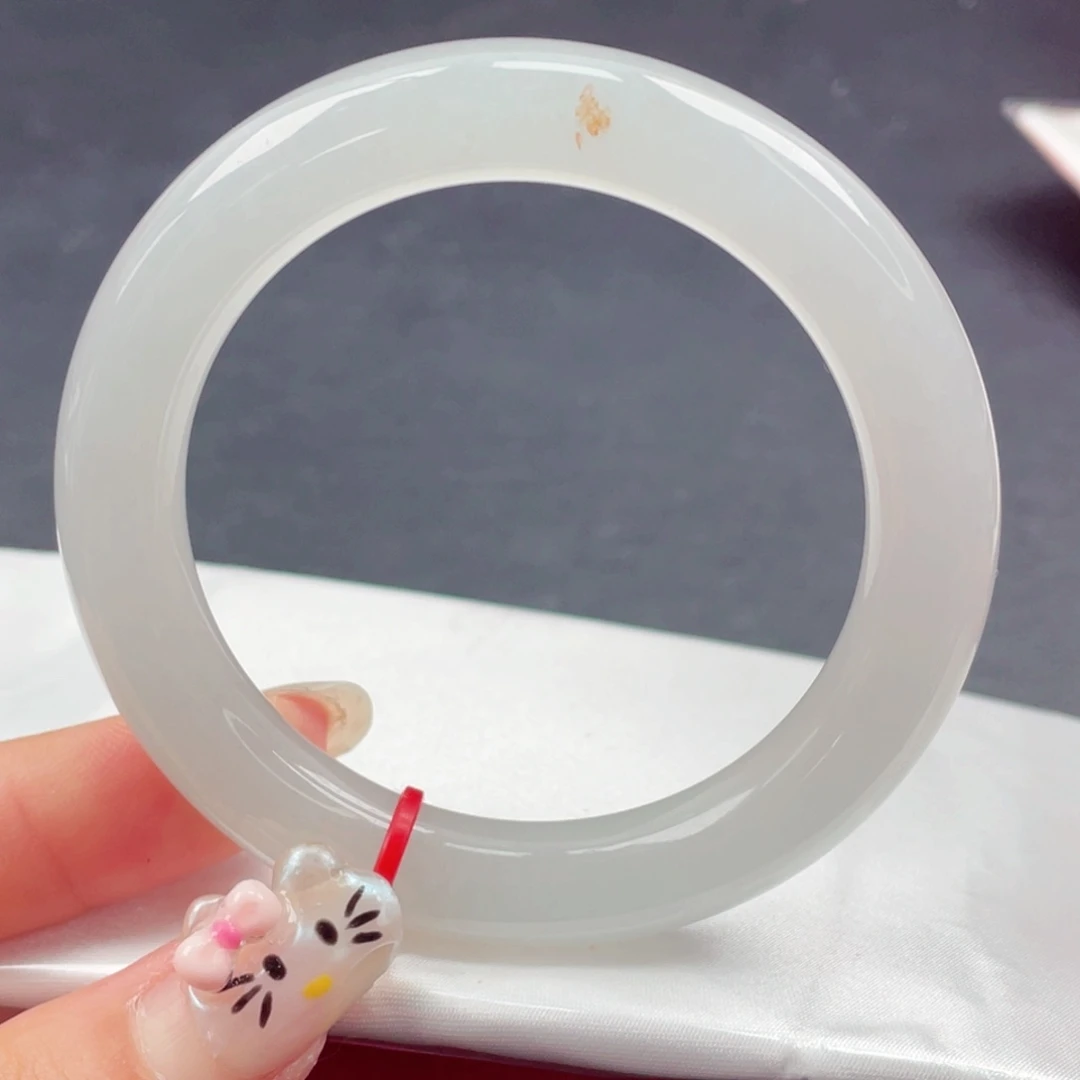 翡翠未镶嵌手镯54圆条