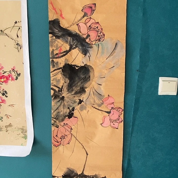 国画四尺对开手绘作品