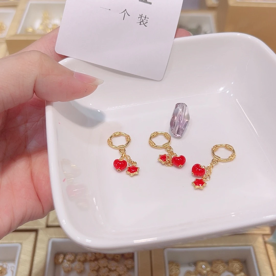 水晶珠宝半成品银S925镀金镶嵌71