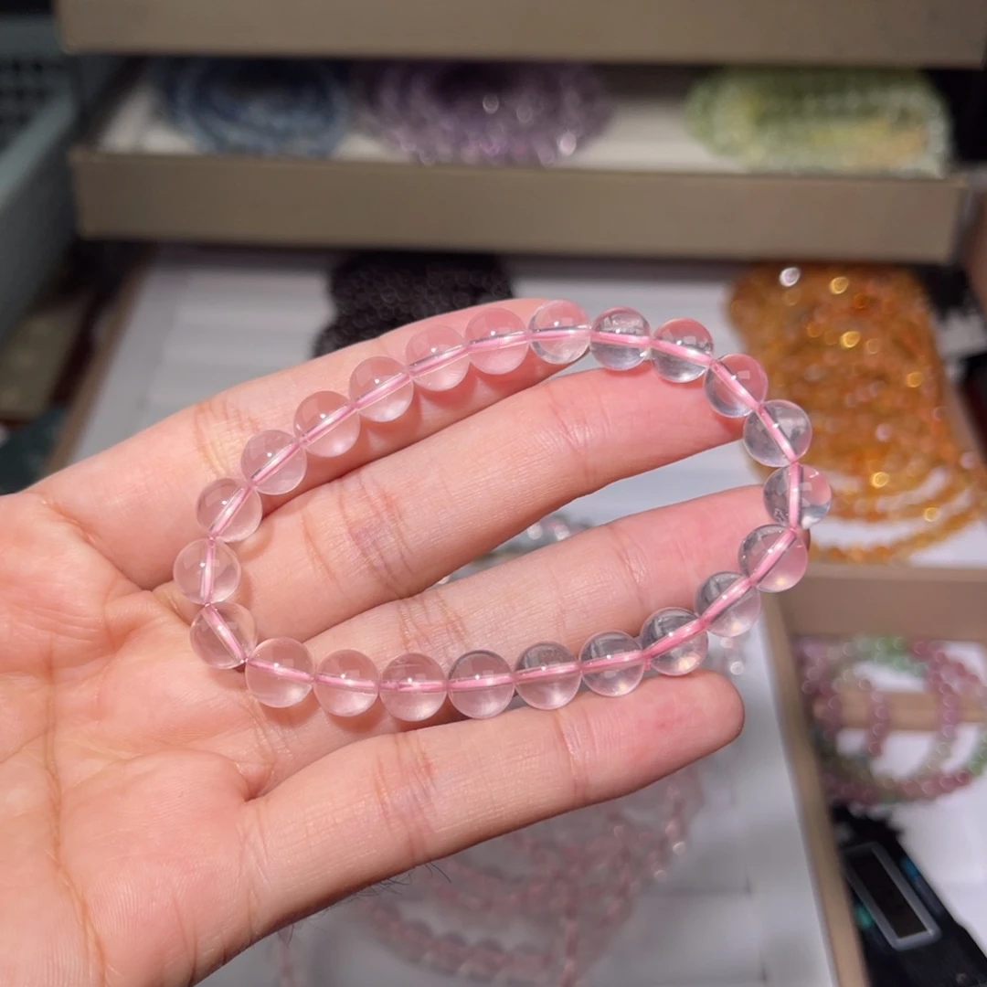 水晶手链未镶嵌粉水晶012