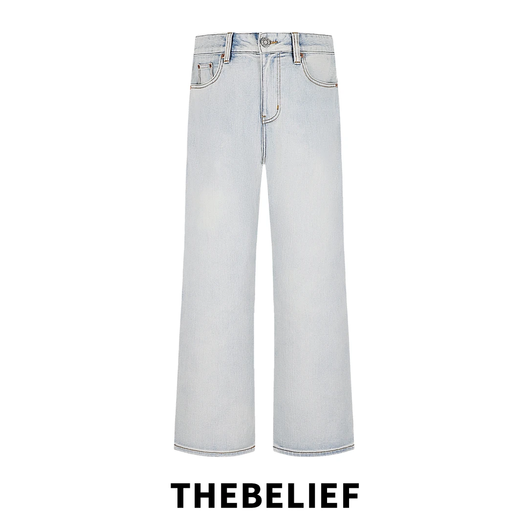 25872#美国CONE DENIM薄款冰川白高智感水洗517微喇版型牛仔裤