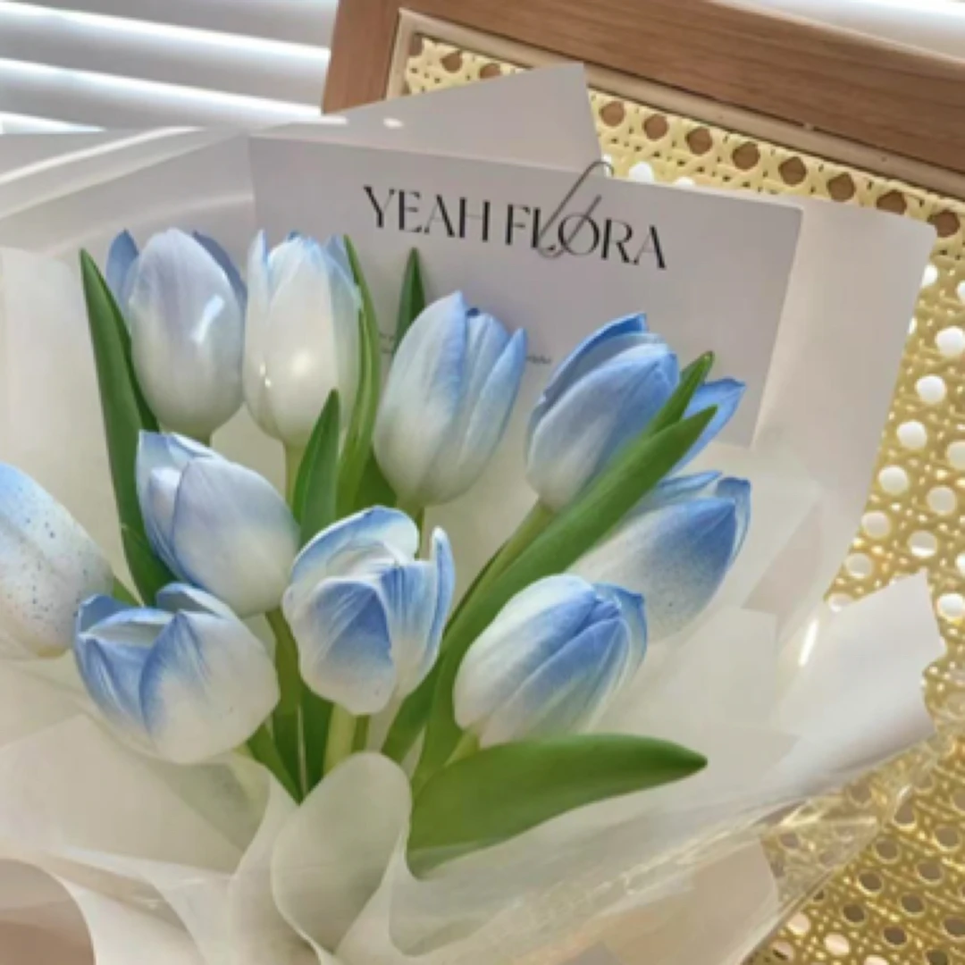 （浩晨）10支蓝色郁金香花束