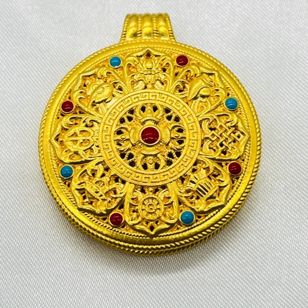 足金饰品/新款珐琅八宝罗盘/7.78/1C5B1812/Q