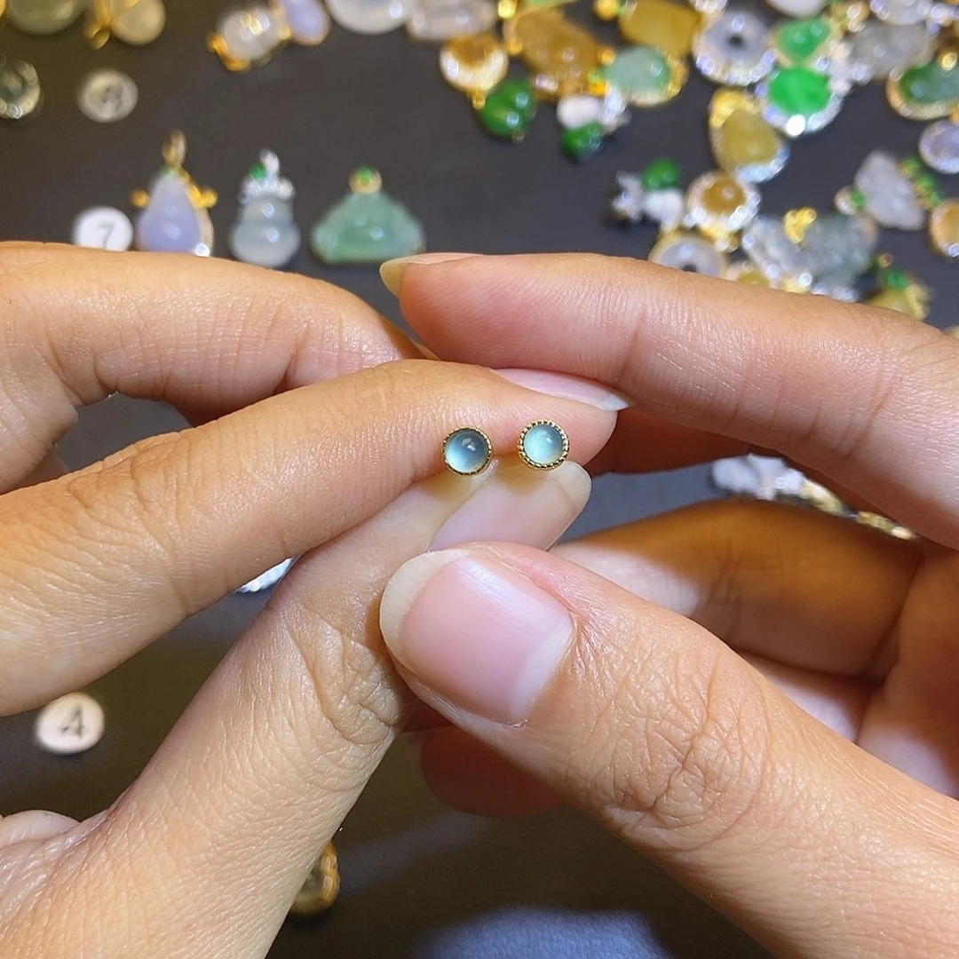 翡翠银S925镶嵌吊坠(不含链)