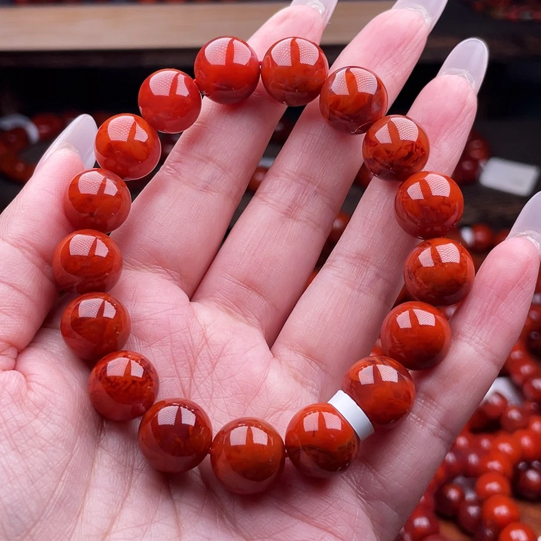 石***乐南红玛瑙未镶嵌瓦西原矿典藏12mm