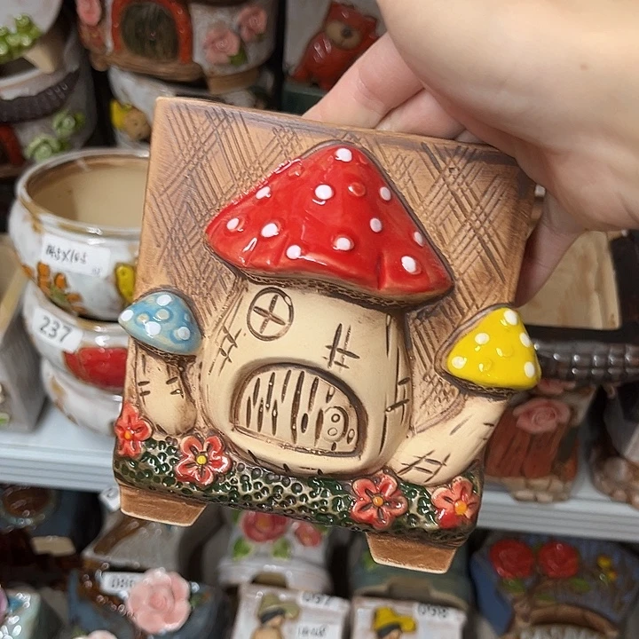 紫砂花盆粗陶材质多肉花盆