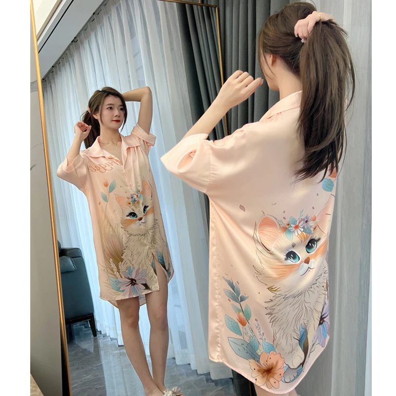 冰雪丝冰丝夏季家居服睡裙