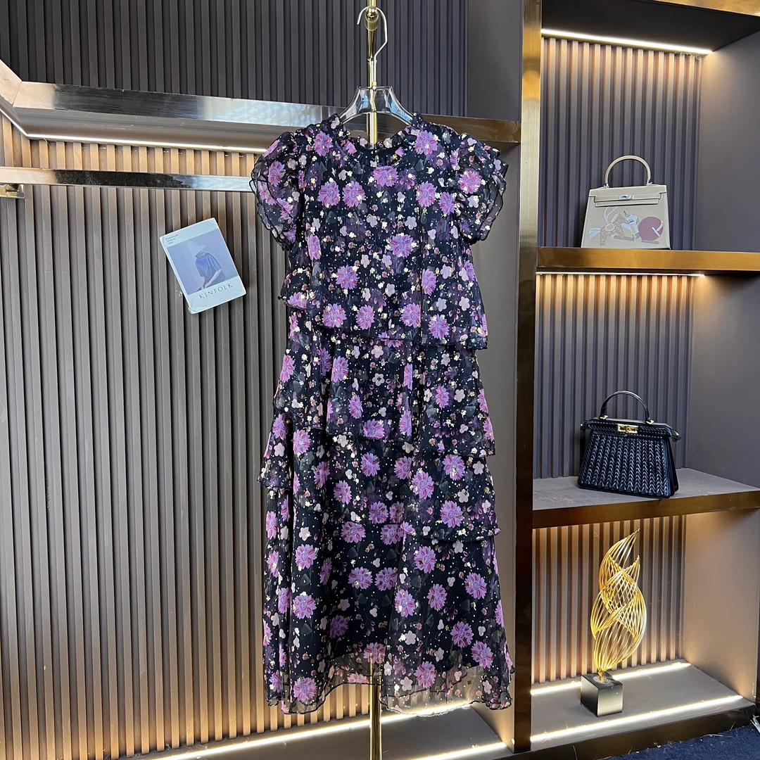 2025新款春夏秋连衣裙碎花显瘦气质时尚轻奢雪纺裙