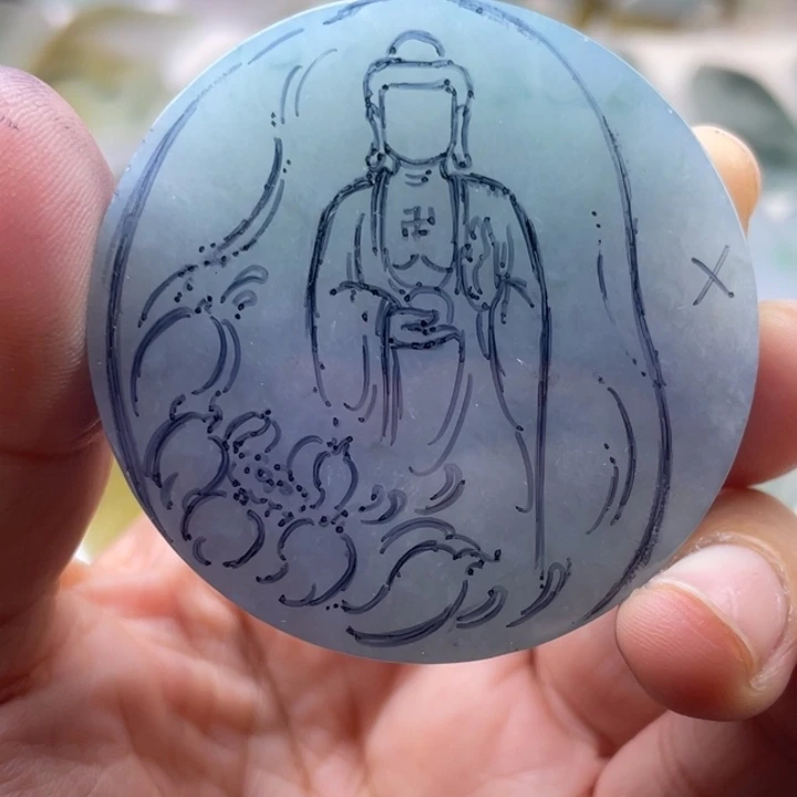 翡翠未镶嵌吊坠(不含链)翡翠料子