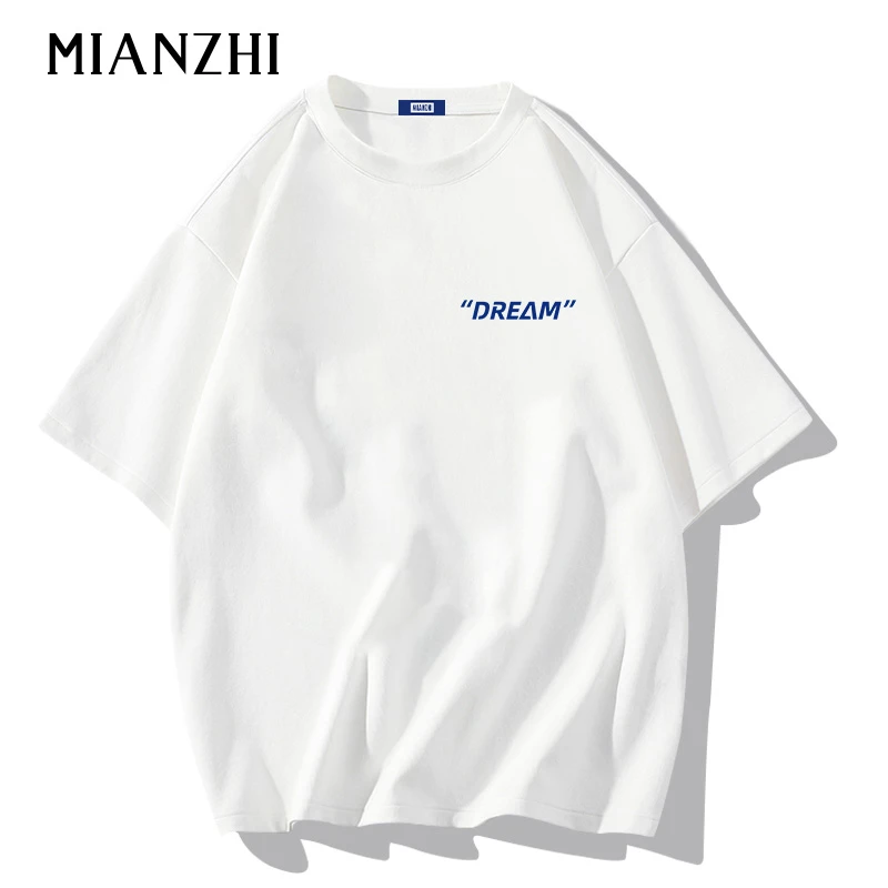 夏季新款休闲男士纯棉短袖潮牌字母印花半袖圆领宽松百搭男装上衣