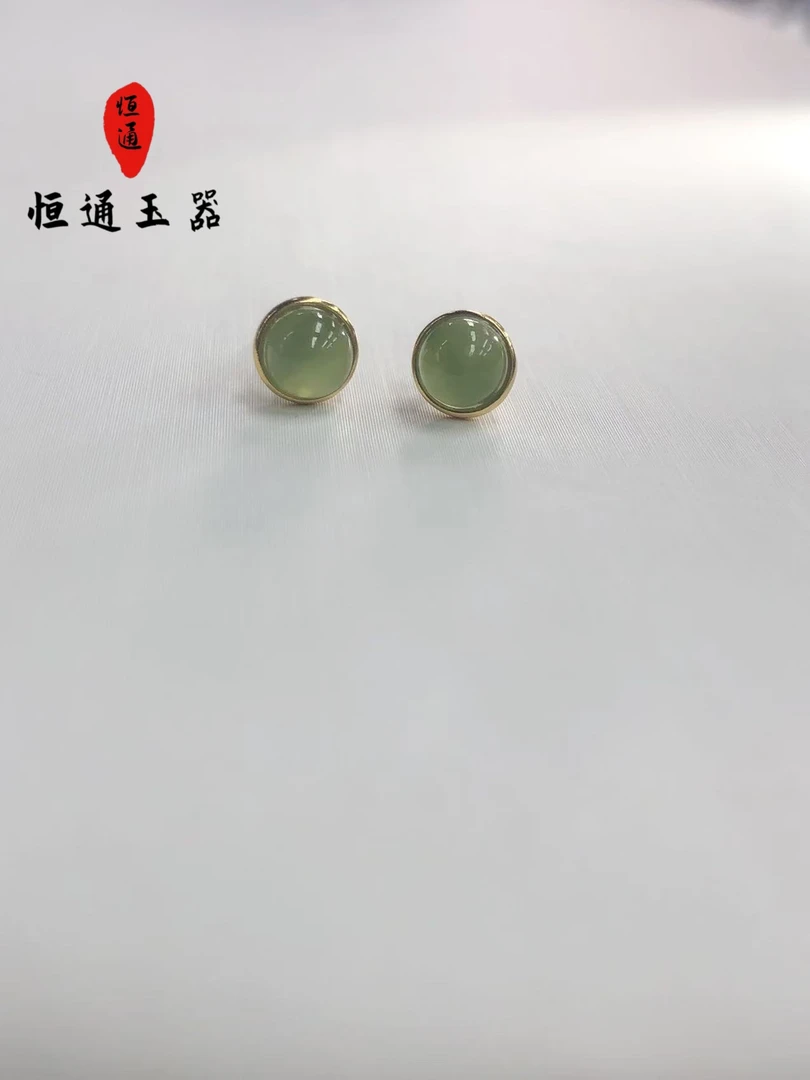 碧玉圆耳钉（多样性，发一）-1-52