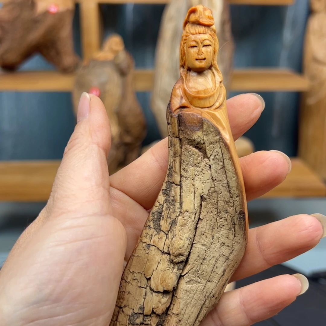 柏木崖柏木摆件手把件，